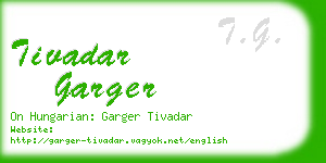 tivadar garger business card